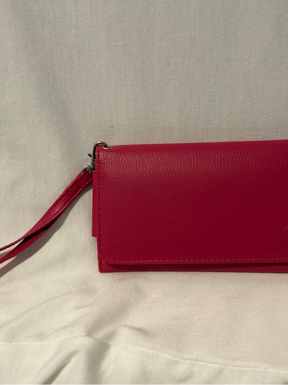 Women’s Hot Pink Wristlet Wallet, For Caring Phone, Cash, And Cards - Thumbnail 4