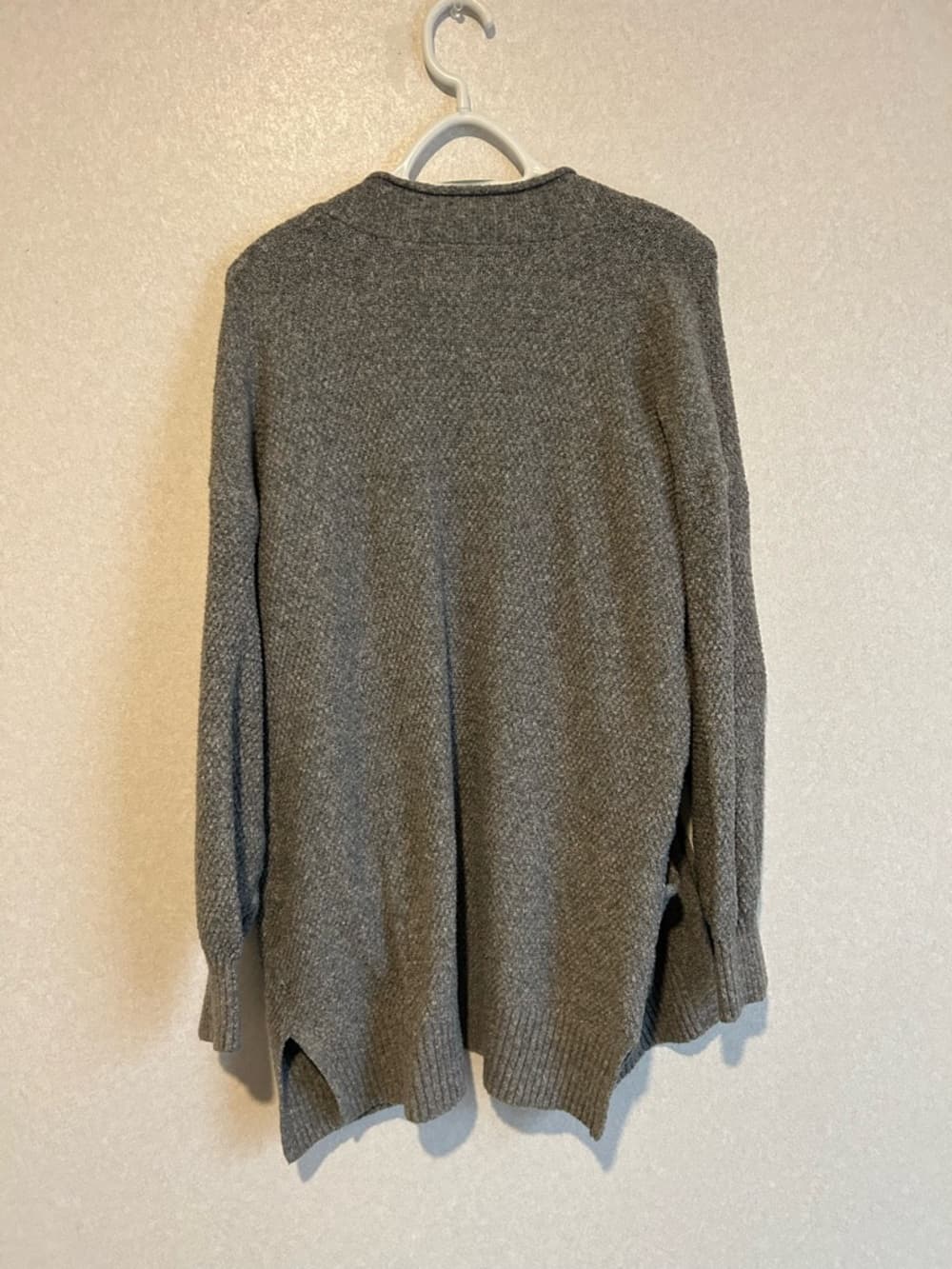 Women’s Pink Rose Grey Cardigan, Long Sleeves, With Pockets, Size XL - Thumbnail 2