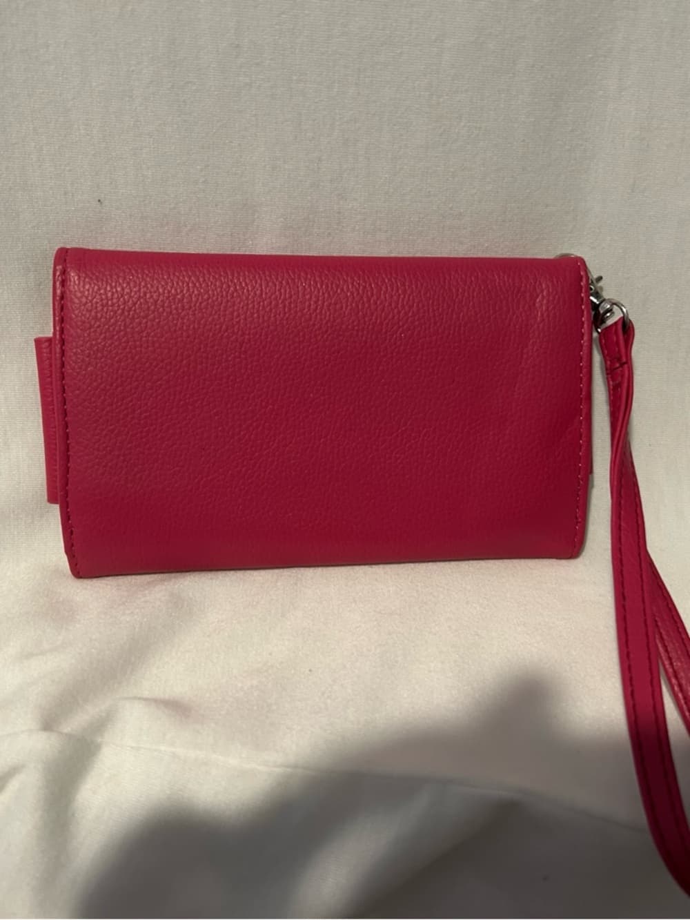 Women’s Hot Pink Wristlet Wallet, For Caring Phone, Cash, And Cards