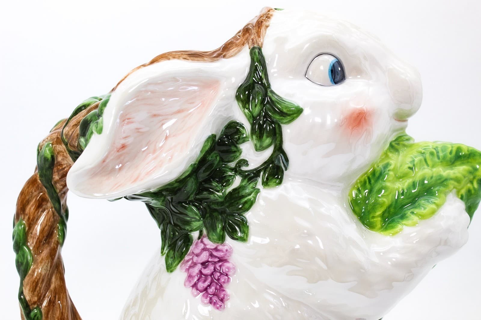 Christopher Radko 2001 Easter Glazed Ceramic Hare Bunny Pitcher Vintage - Thumbnail 6