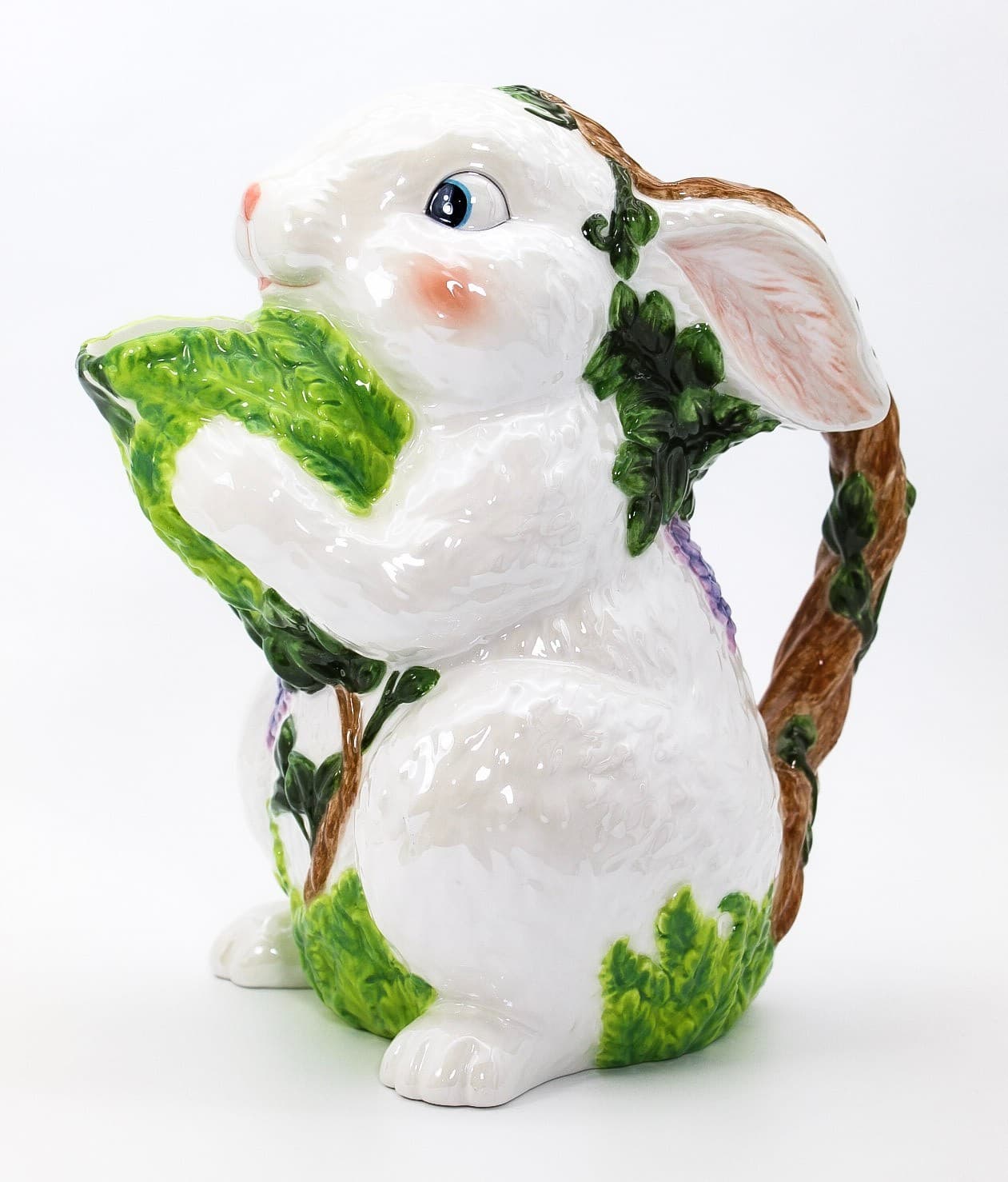 Christopher Radko 2001 Easter Glazed Ceramic Hare Bunny Pitcher Vintage - Thumbnail 13