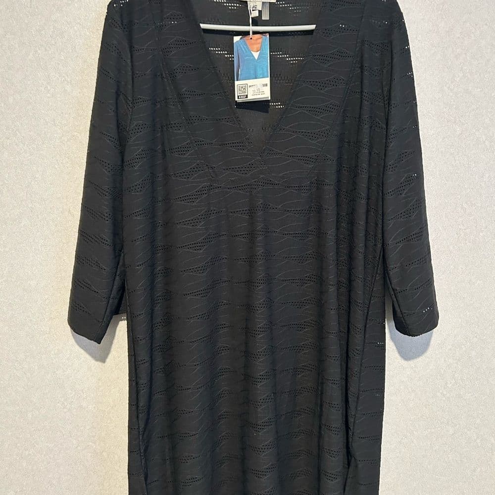 Women's Swimsuit Cover-Up, Black, Size S/m (8-10) - Thumbnail 3
