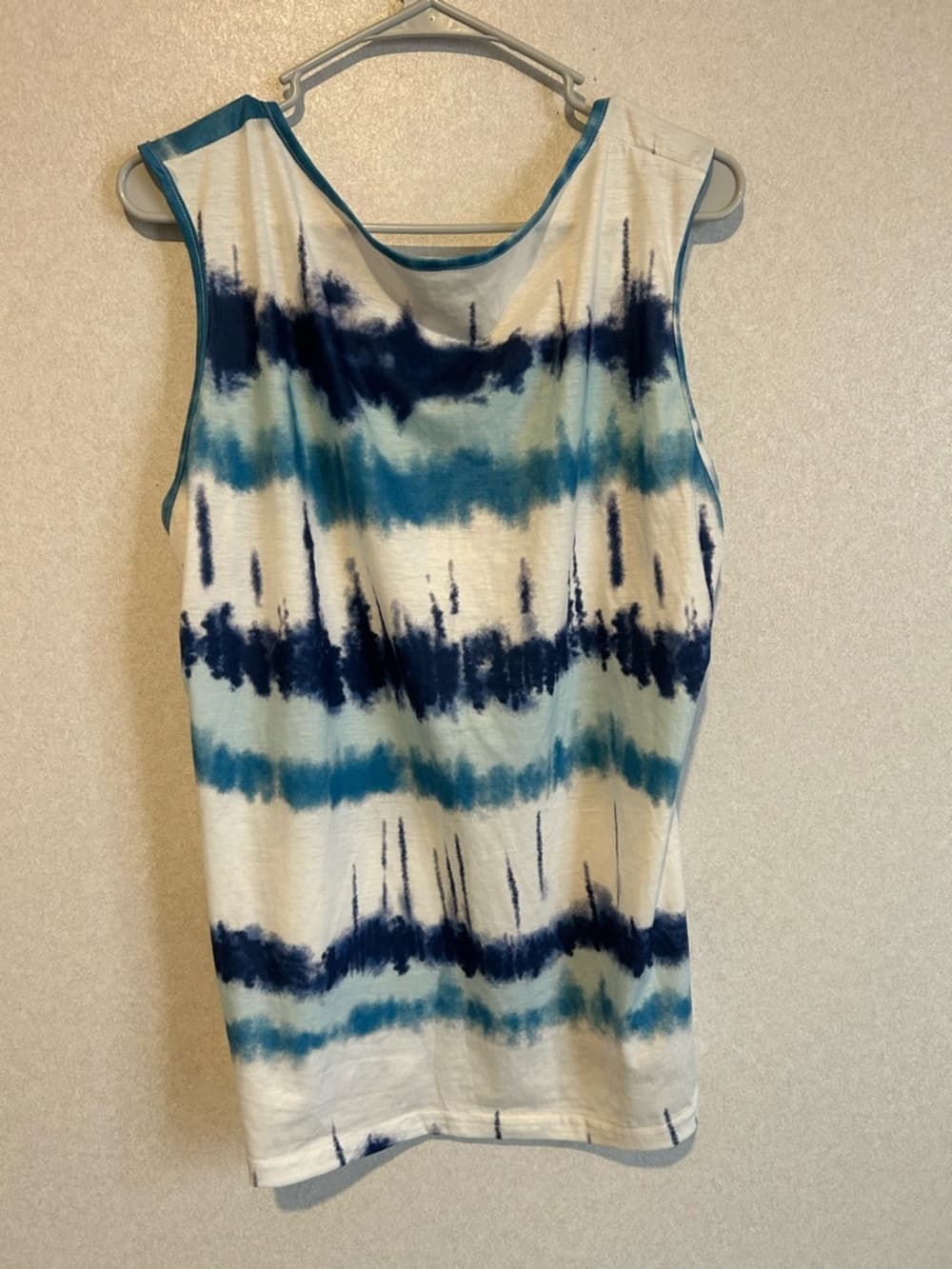 Women’s Summer Tank Top With Ring Shoulder Accents Blue Size XXL - Thumbnail 2
