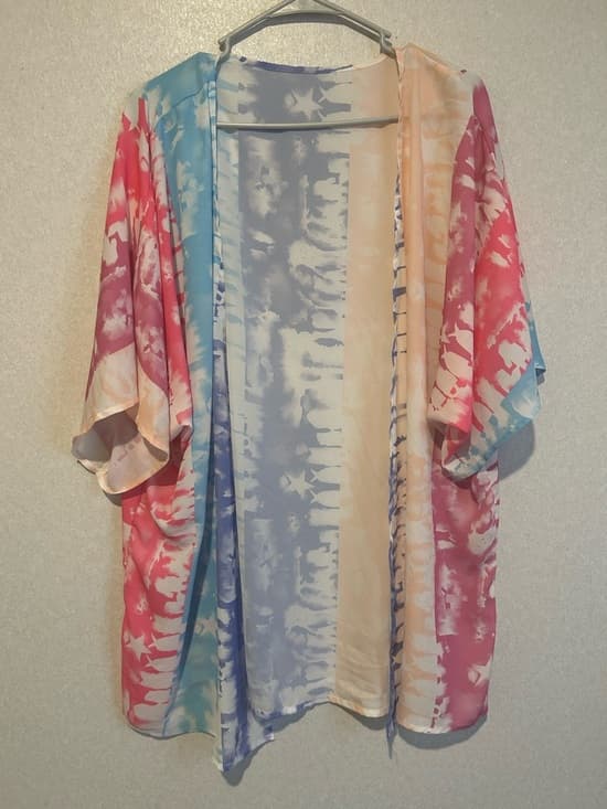 Women’s Spring Or Summer Multicolor Cardigan, Open Front Short Sleeve, XL - Thumbnail 5