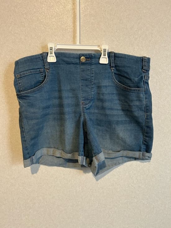 Women’s Time And Tru Blue Shorts With A Stretch Waist, Size Large - Thumbnail 4