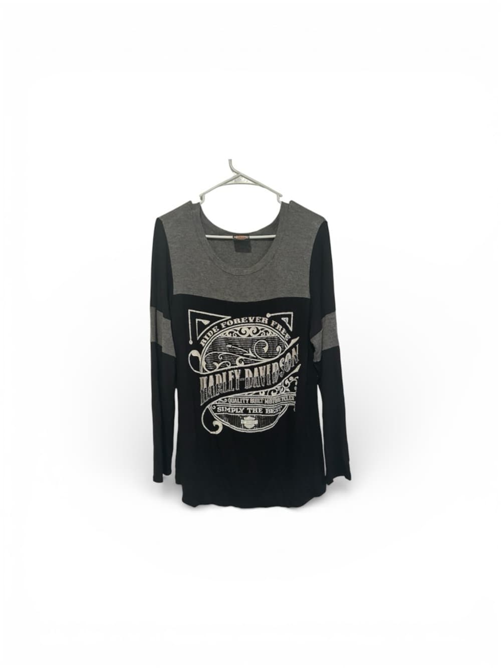 Certified Women’s Harley Davidson Long Sleeve Tee Shirt With Crystals Size Large - Thumbnail 4