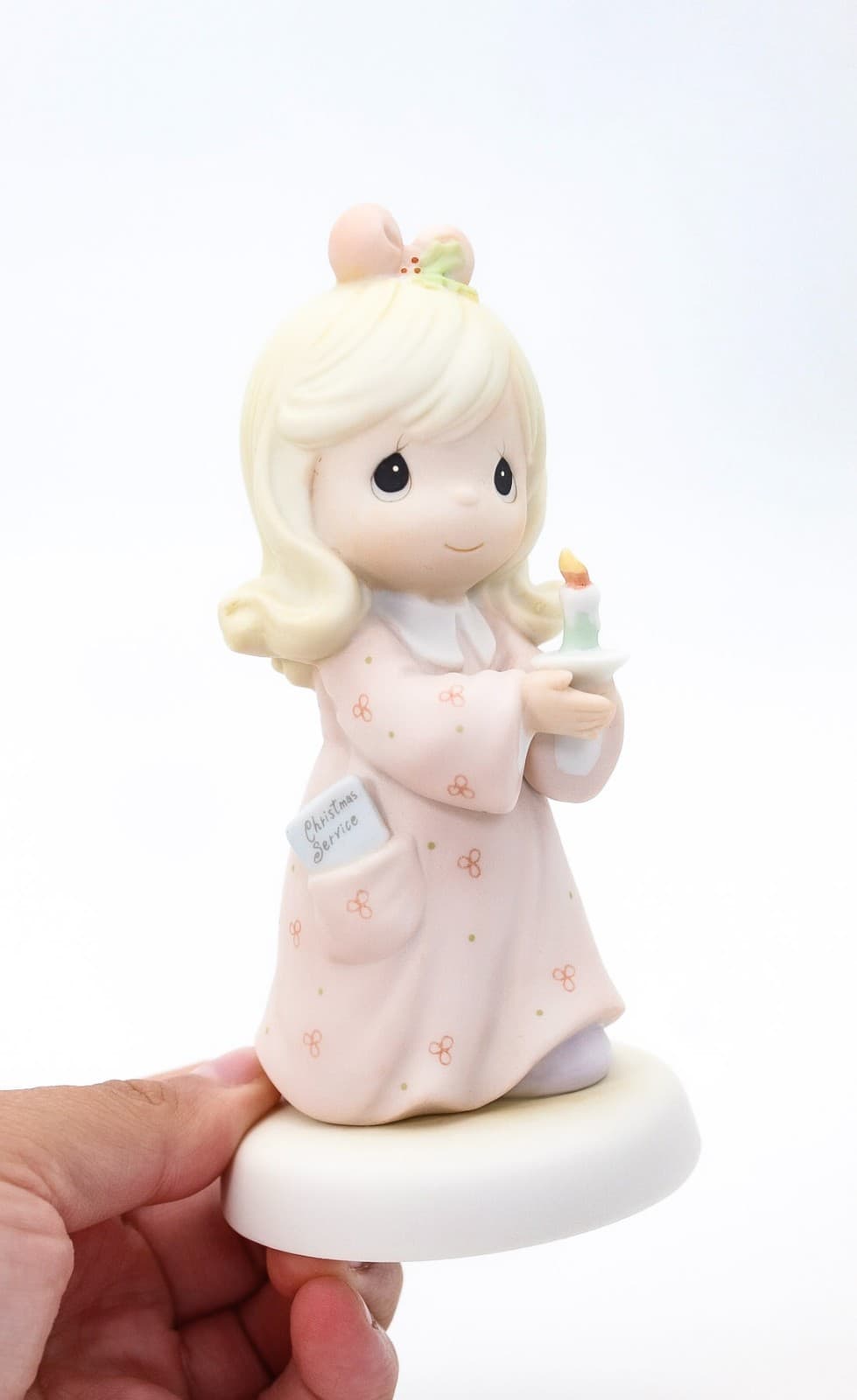 Precious Moments Sharing The Light Of Love Enesco Porcelain Figurine 1997 - Thumbnail 2