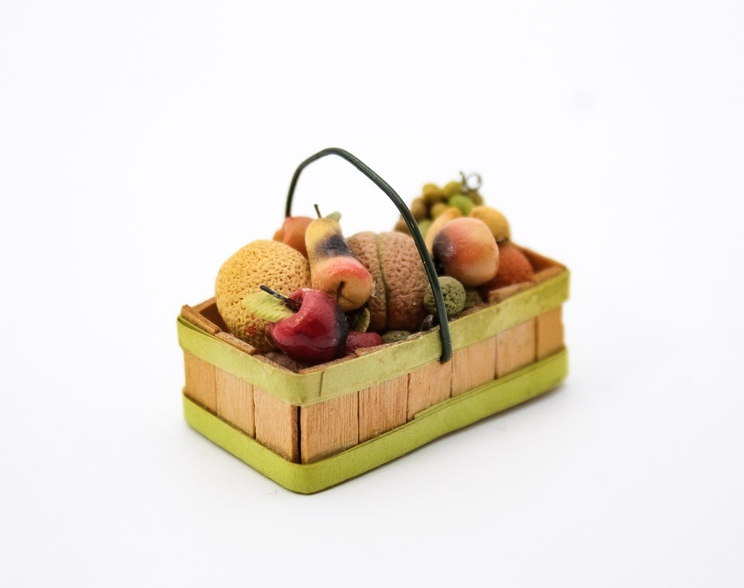 Vintage Dollhouse Artisan Wooden Trug Miniature Fruit Basket 1:12 - Thumbnail 5