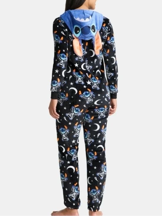NWOT Disney Skeleton Stitch Halloween Zip Up Pajamas Adult Size 2X - Thumbnail 8