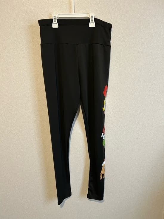 Women’s Or Teens Black Leggings With “The Grinch” Character On Leg, Size Large - Thumbnail 5