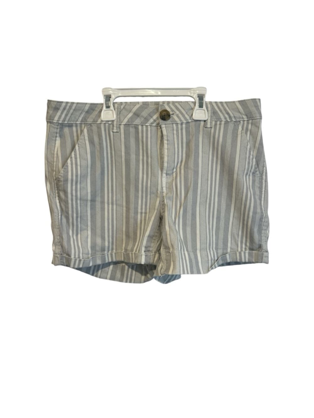 Girls Blue And White Stripe Summer Shorts Brand Is SO, Girls Size 9 - Thumbnail 3
