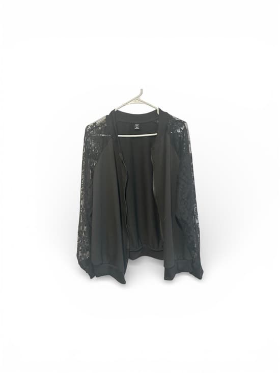Women’s Lace Long Sleeve Black Jacket Lightweight SHEIN Curve Size 2XL - Thumbnail 6