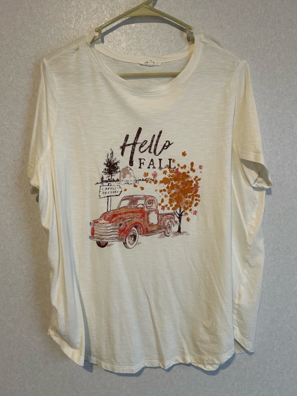 Women’s Plus Size Maurice’s Blouse, Hello Fall Theme With Truck, Size 1X - Thumbnail 3