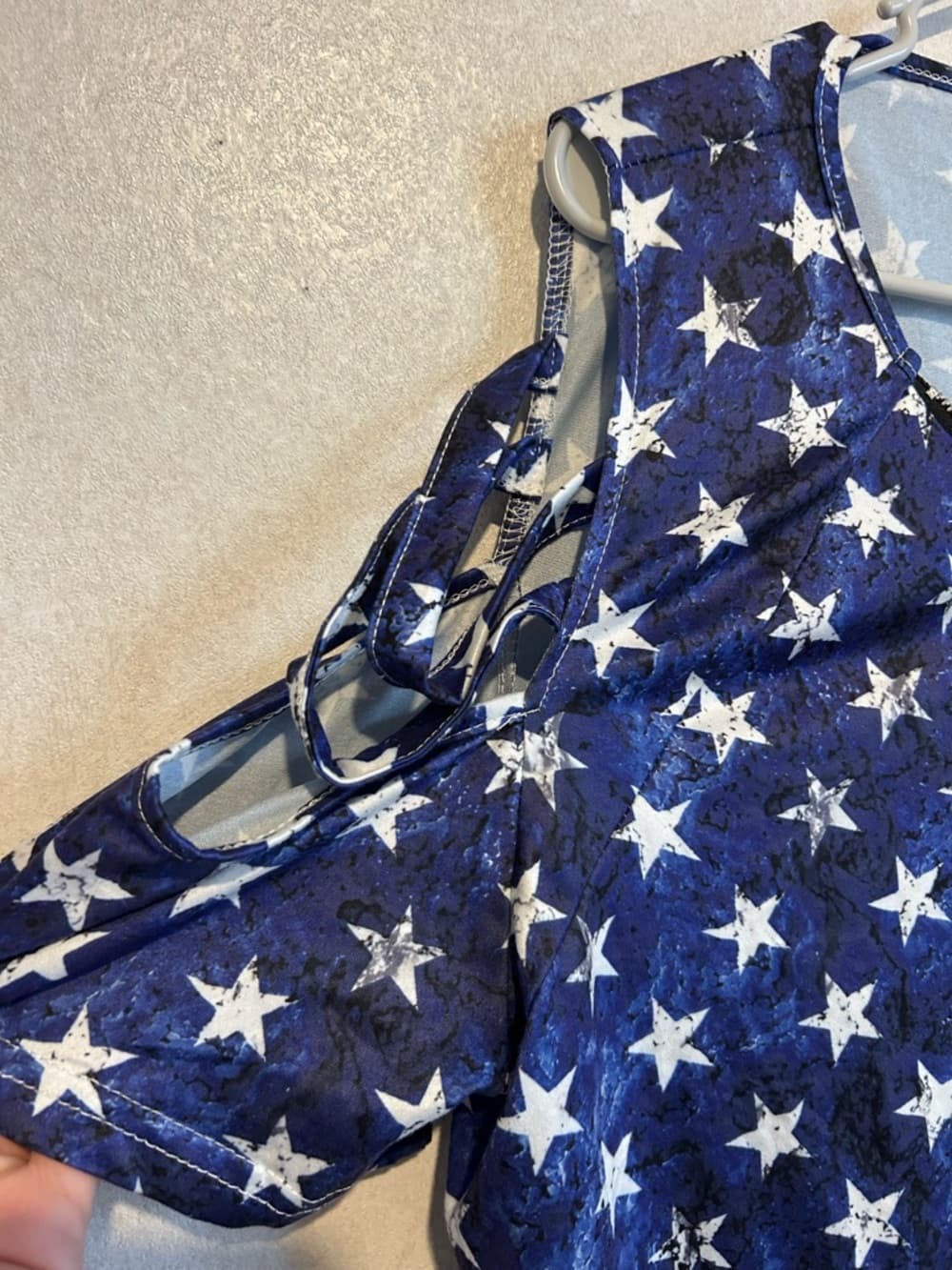 Women’s 4th Of July Flag Shirt With Sleeve Accents, Short Sleeve, Size 2XL - Thumbnail 2
