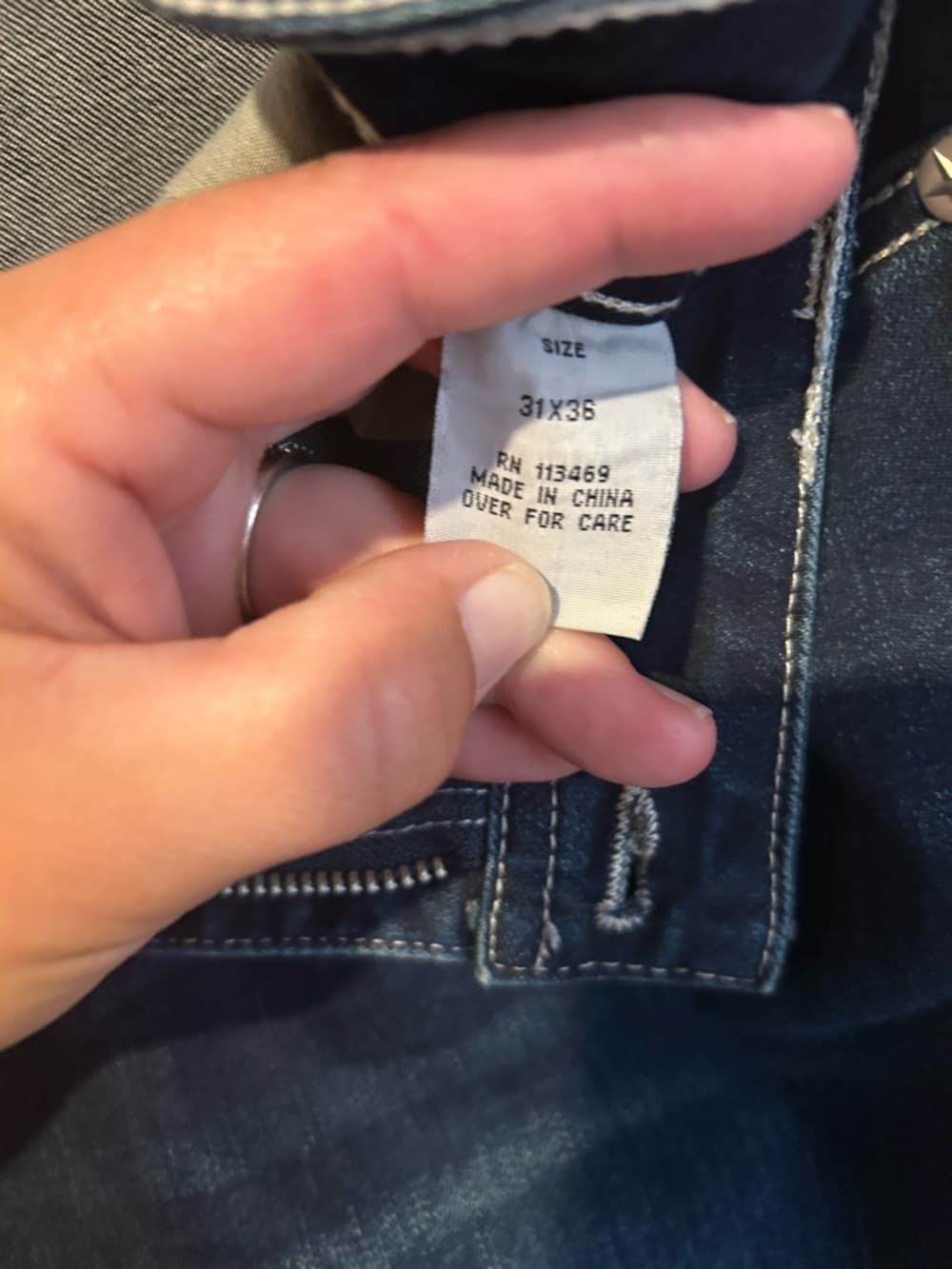 Women’s Rod True Western Blue Jeans With Crystal Accent Back Pockets, 31x36 - Thumbnail 3
