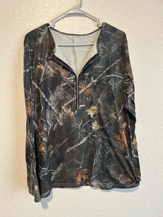 Women’s Three Quart Zip Pullover Sweater, Long Sleeve Camp Size XXL - Thumbnail 4