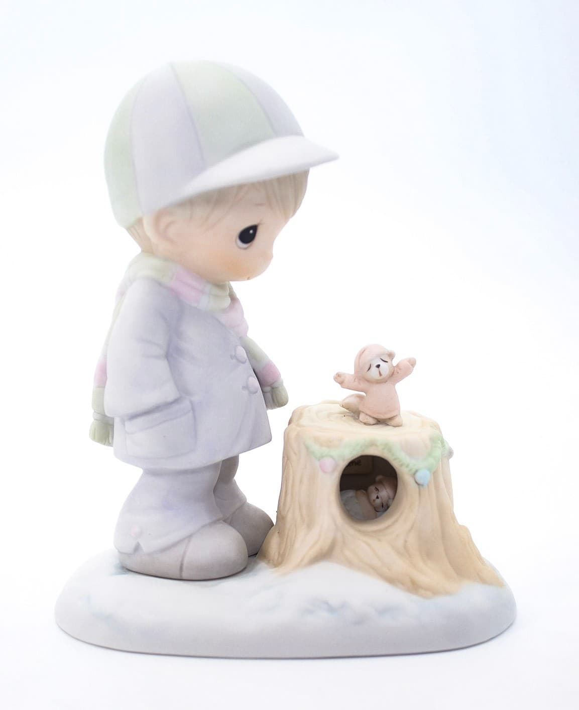 Precious Moments Wishing You A Cozy Season Enesco Porcelain Figurine 1989 - Thumbnail 8