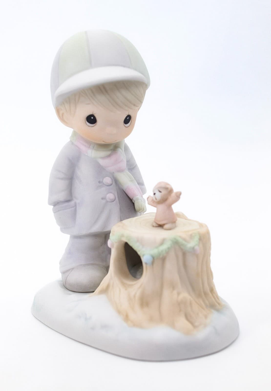 Precious Moments Wishing You A Cozy Season Enesco Porcelain Figurine 1989 - Thumbnail 5