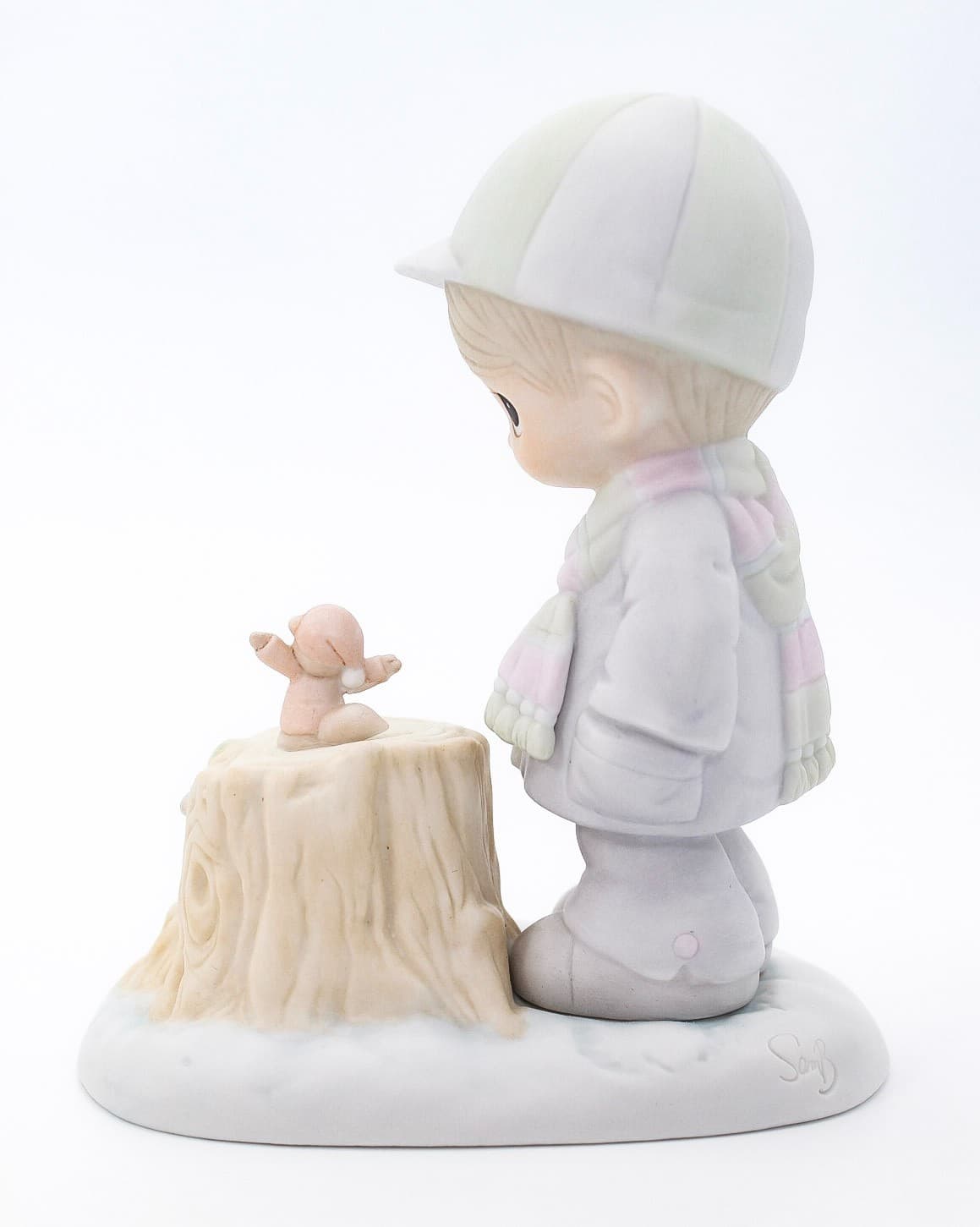 Precious Moments Wishing You A Cozy Season Enesco Porcelain Figurine 1989 - Thumbnail 6