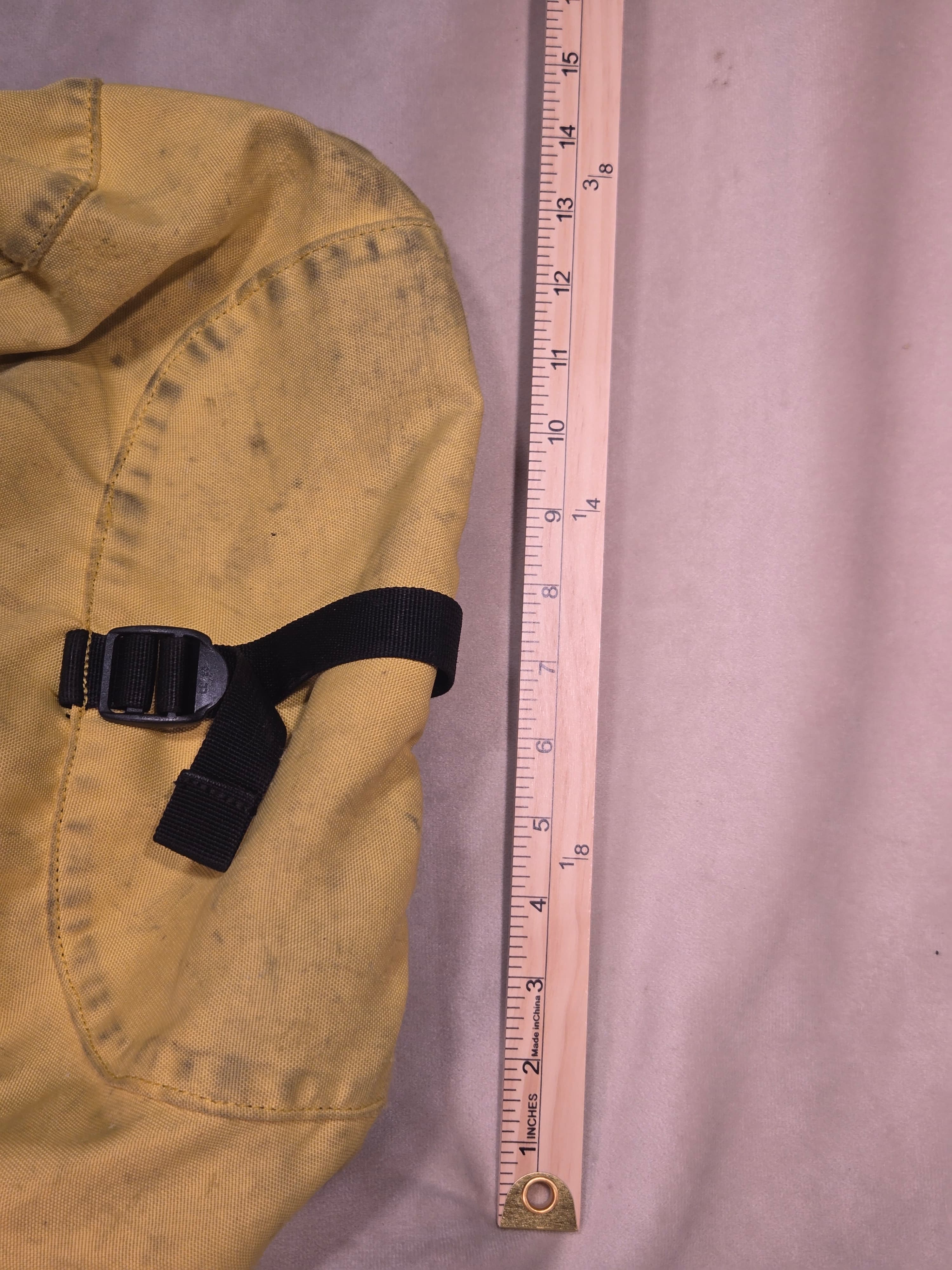 Vintage Gap Y2K Yellow Canvas Sling Utility Backpack Crossbody Bag Multi Zip - Thumbnail 15