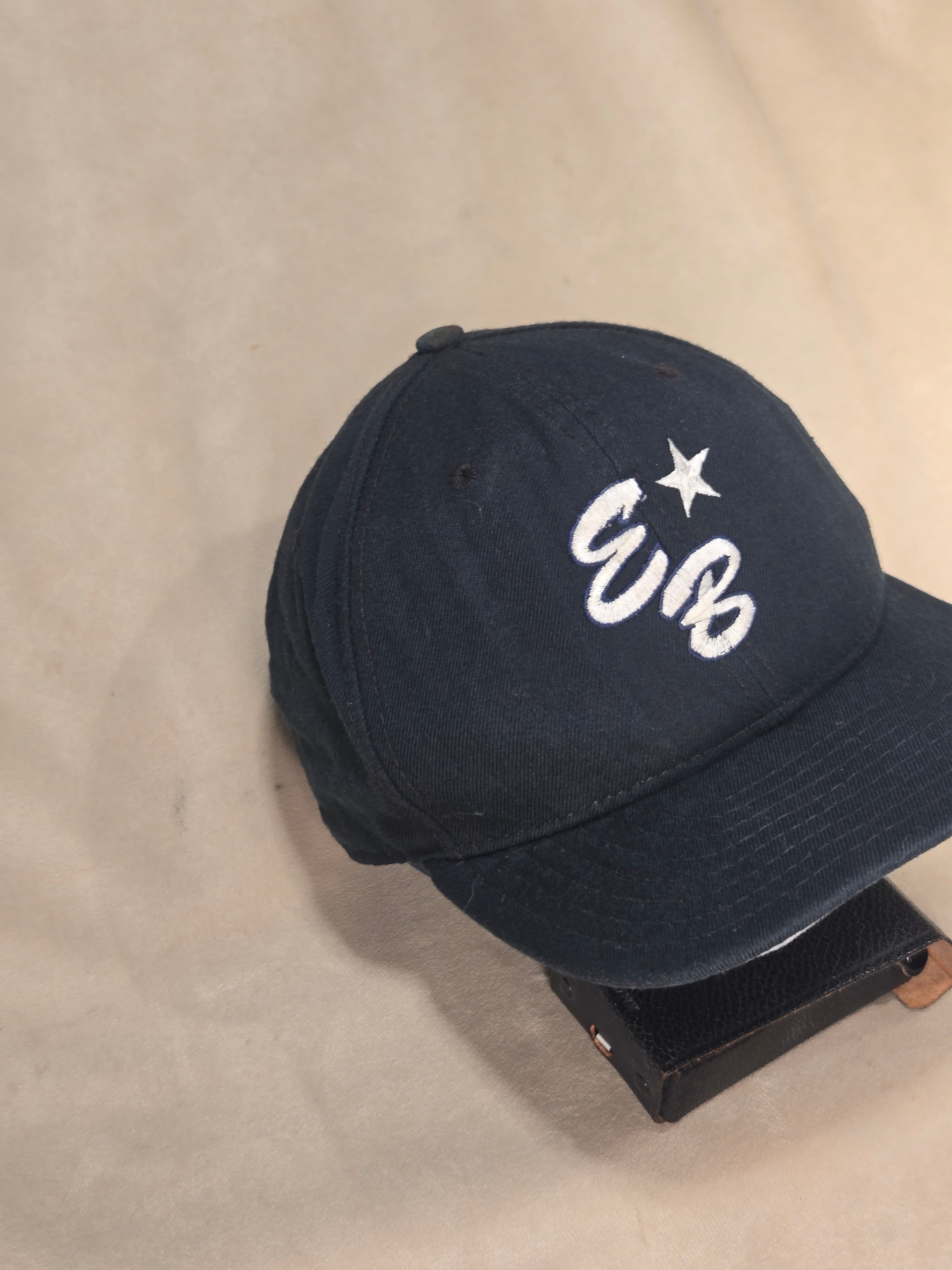 Vintage New Era Hat Navy Blue Embroidered Star Adjustable Cap Made in USA - Thumbnail 3