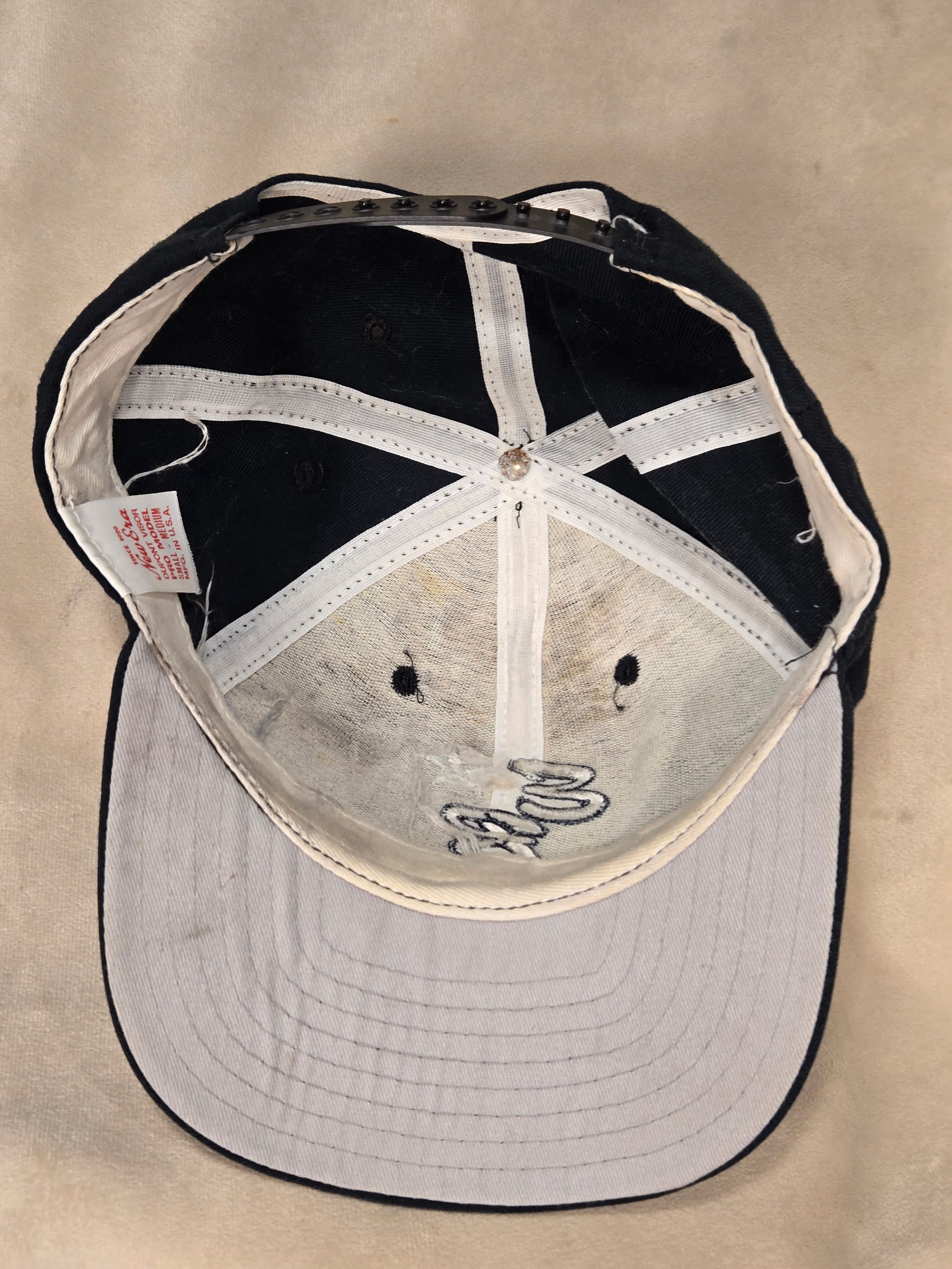Vintage New Era Hat Navy Blue Embroidered Star Adjustable Cap Made in USA - Thumbnail 6