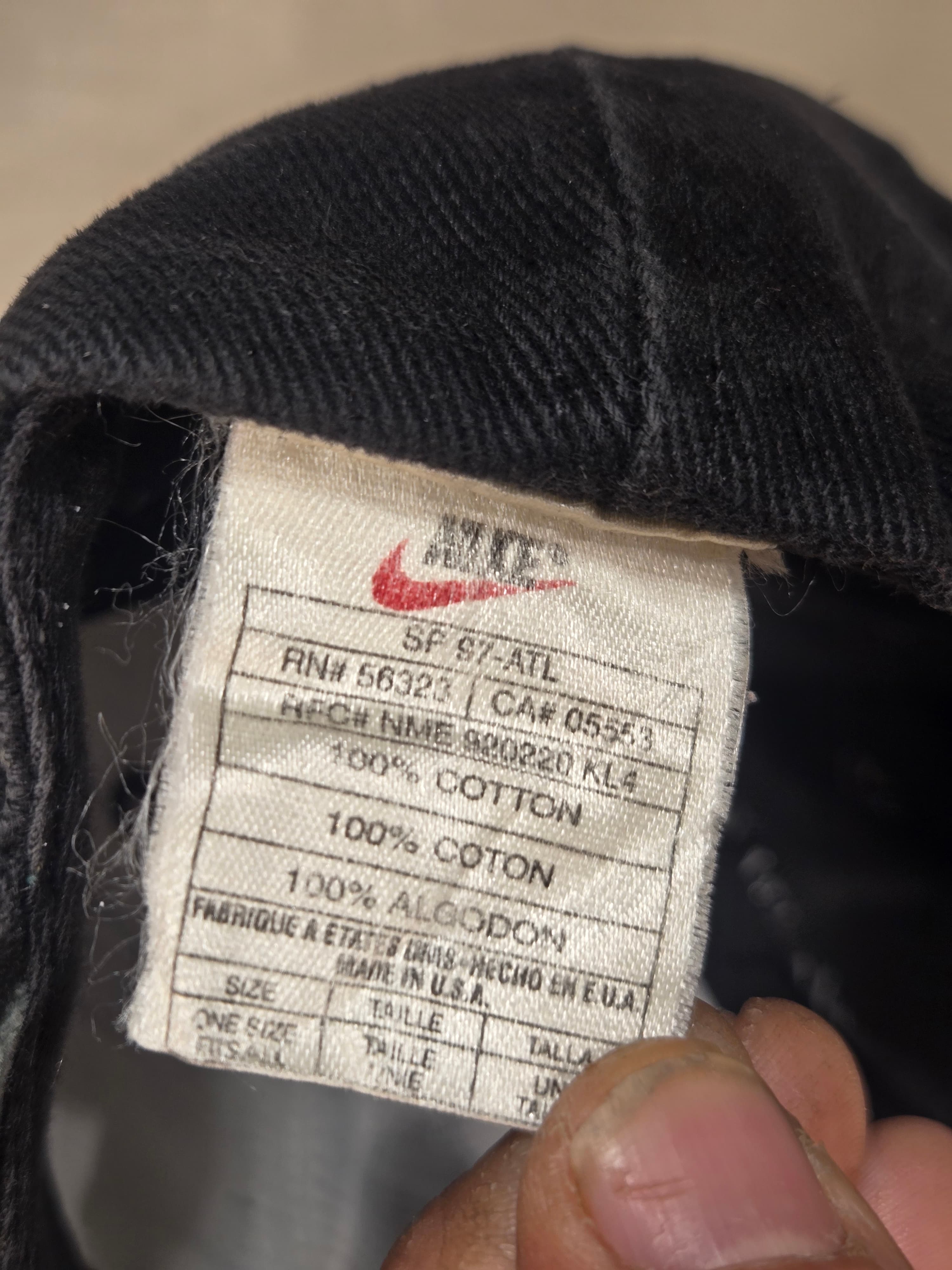 Vintage Nike Golf Cap Hat Black Embroidered Swoosh Adjustable Made in USA - Thumbnail 6