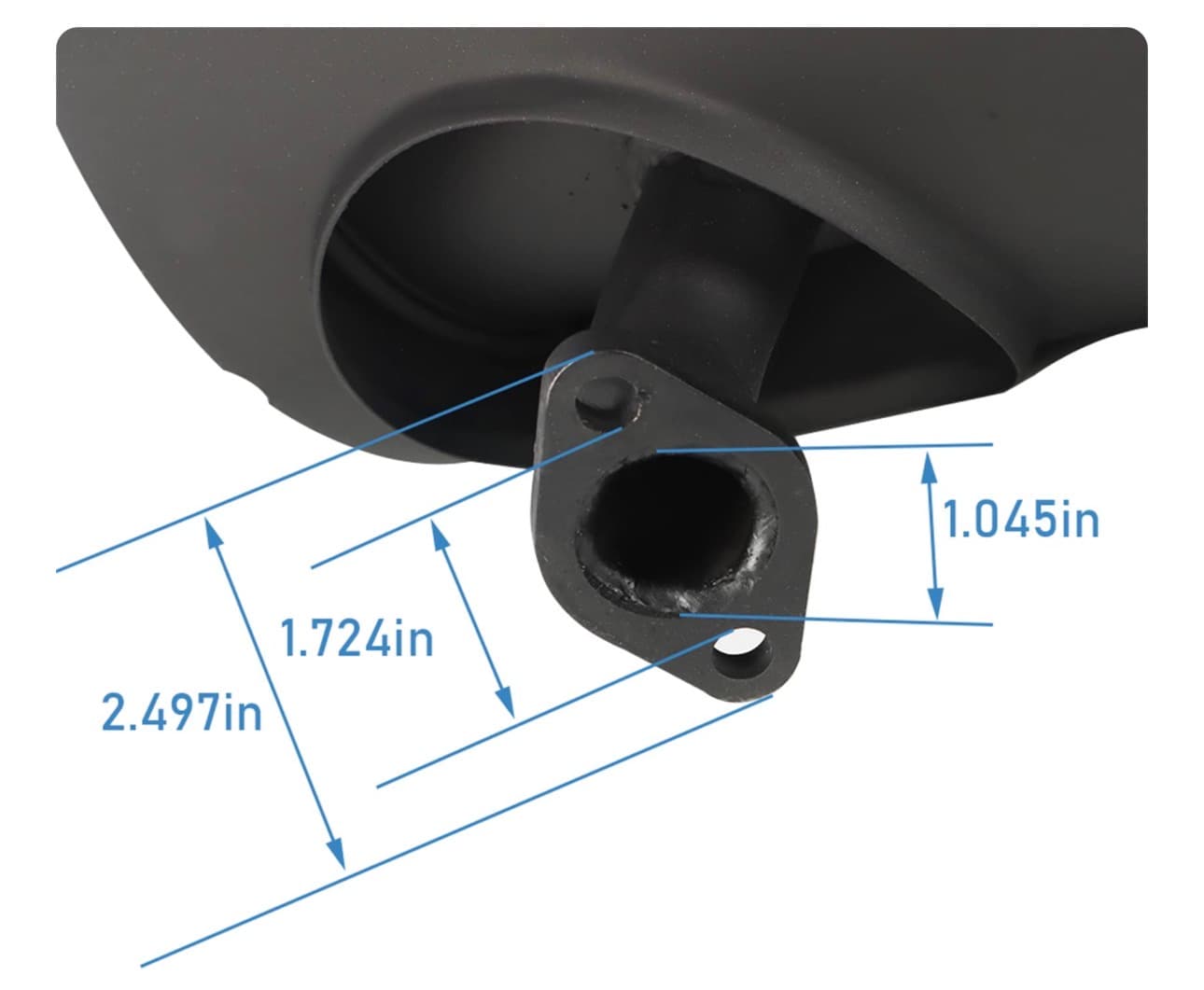SEBLAFF Golf Cart Muffler JN6-E4710-00 Replacement for G16-G22 4-Cycle Golf Carts - Thumbnail 4