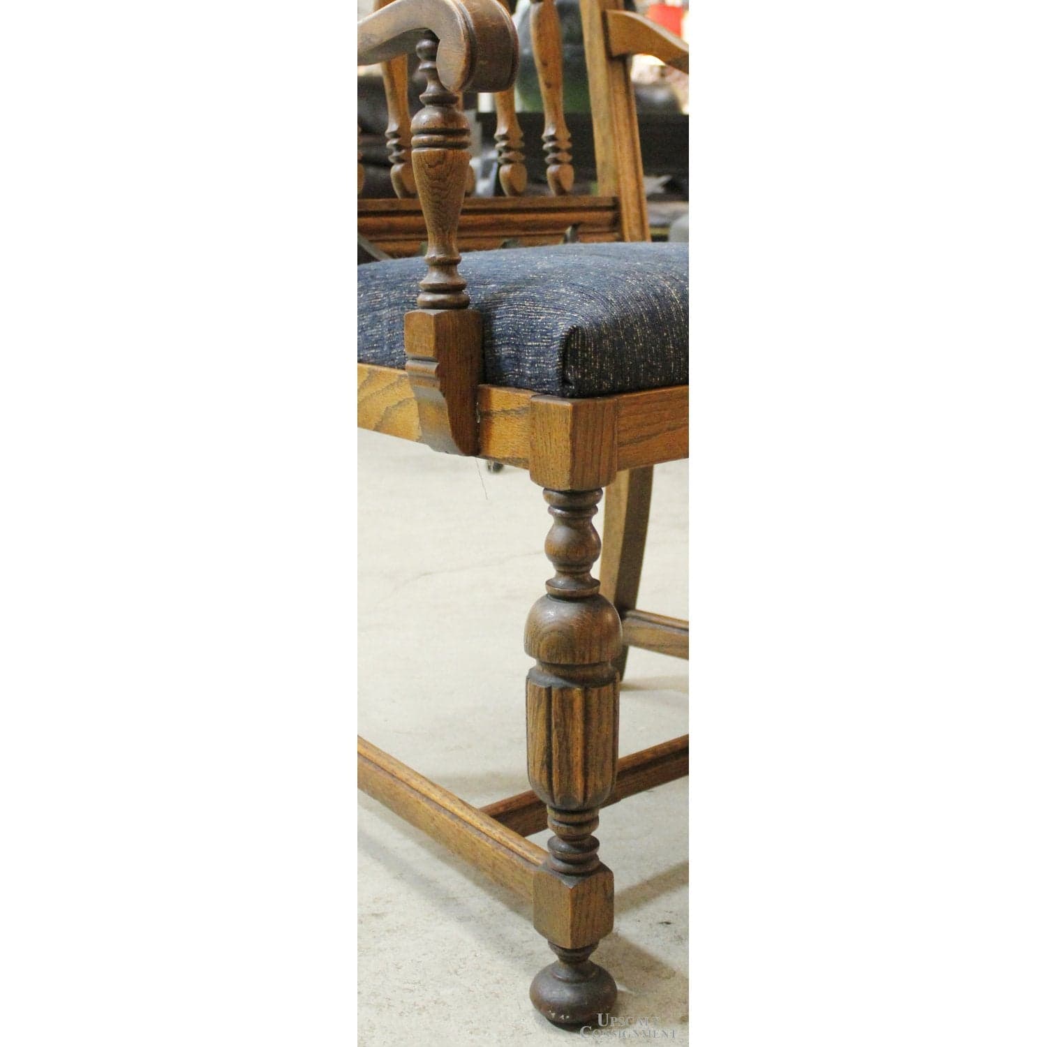 Jacobean Arm Chair - Blue - Thumbnail 5