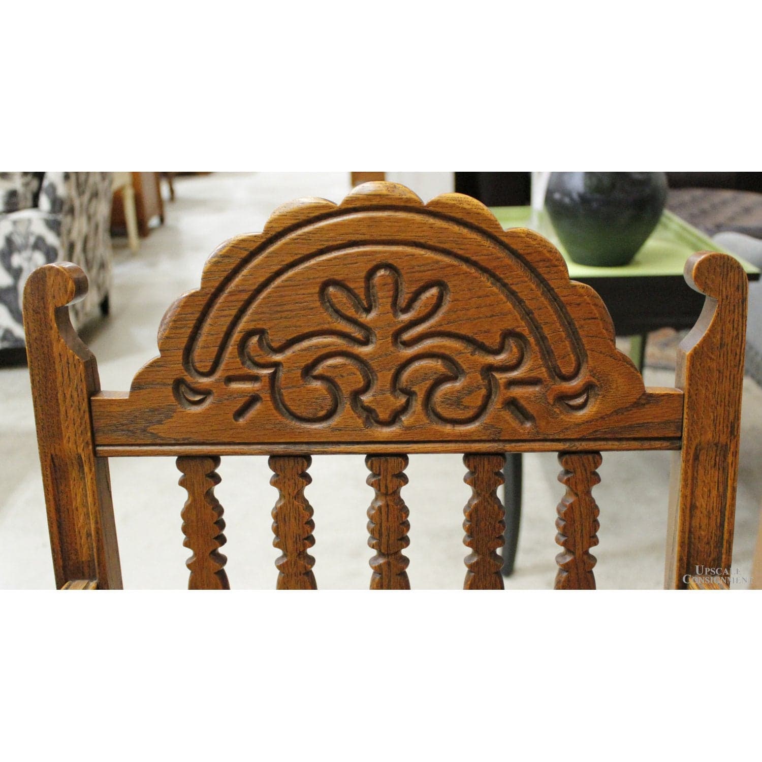 Jacobean Arm Chair - Blue - Thumbnail 4