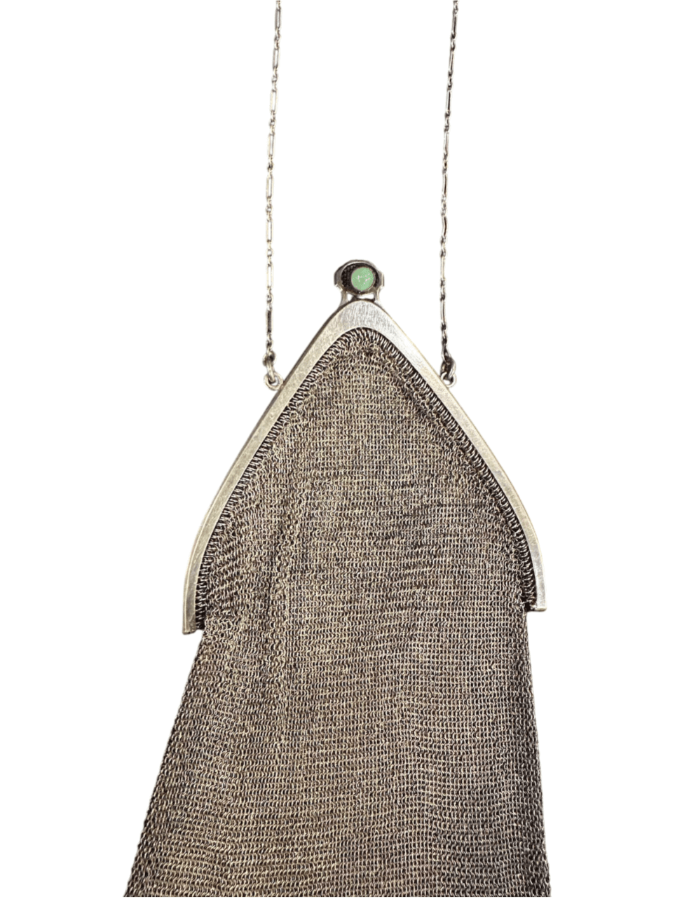 Antique 1900-1920s Sterling Silver Mesh Evening Bag - Thumbnail 5