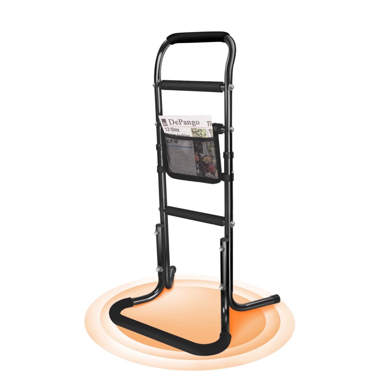 Sit Stand Assist Aid for Elderly, Aluminum Alloy Standing Aids & Supports for Rising from Chair Couch, Sturdy Chair Lift Assist Grab Bar for Seniors Disabled Handicap Adults, Height-Adjusted