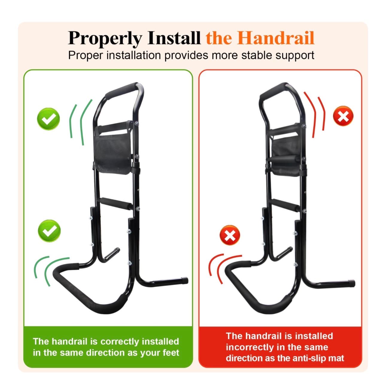 Sit Stand Assist Aid for Elderly, Aluminum Alloy Standing Aids & Supports for Rising from Chair Couch, Sturdy Chair Lift Assist Grab Bar for Seniors Disabled Handicap Adults, Height-Adjusted - Thumbnail 4