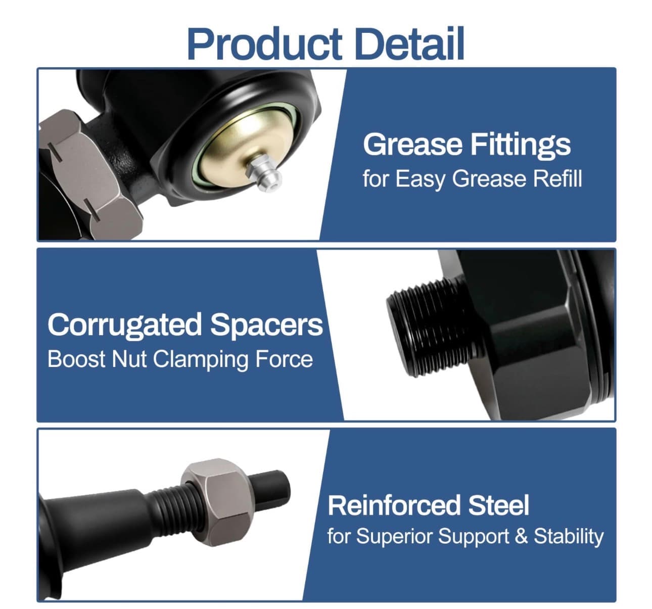 KRTR11 Heavy Duty Tie Rod Kit Replacement for 2011- 2024 Chevy Silverado GMC Sierra 2500HD 3500HD 6.6 Duramax Diesel - Thumbnail 3
