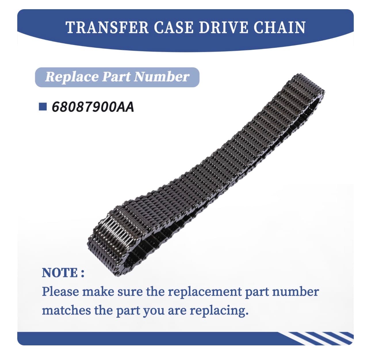 Getfarway 68087900AA Transfer Case Drive Chain Compatible with Dodge Durango Jeep Grand Cherokee 2011 2012 2013 2014 2015 2016 - Thumbnail 5