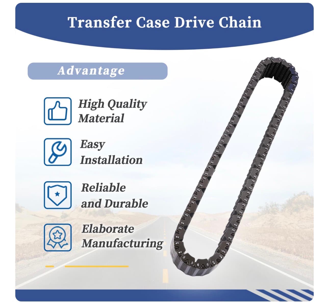 Getfarway 68087900AA Transfer Case Drive Chain Compatible with Dodge Durango Jeep Grand Cherokee 2011 2012 2013 2014 2015 2016 - Thumbnail 7