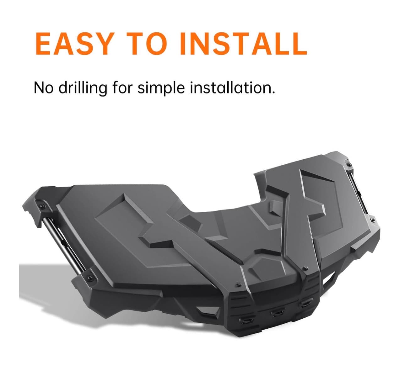 Front Rack Compatible with Polaris Sportsman 450 570 2017-2021 Accessories Replace for #2636440-070 Front Black Storage Cover Lid w/Plugs Assembly - Thumbnail 7