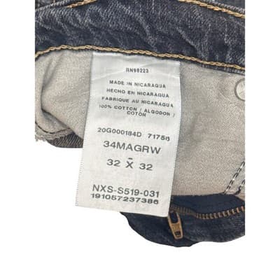 Magellan Men Jeans 34x32 Blue Classic Straight Leg Denim - Thumbnail 2