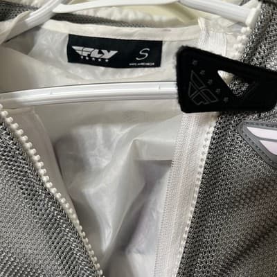 FLY Racing Women's Motorcycle Jacket Mesh Lined Elbow Pads Gray White Size S - Thumbnail 4