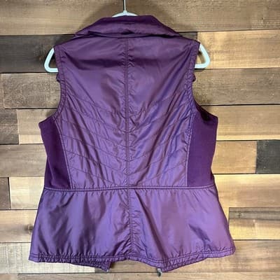 Columbia EUC Women's Purple Quilted Fleece Lined Vest Omni Shield Size Large - Thumbnail 3