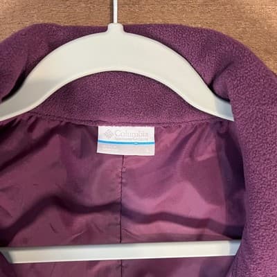 Columbia EUC Women's Purple Quilted Fleece Lined Vest Omni Shield Size Large - Thumbnail 2