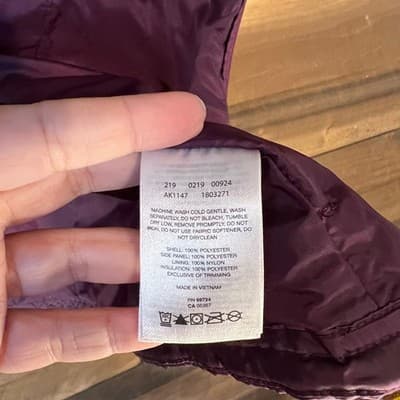 Columbia EUC Women's Purple Quilted Fleece Lined Vest Omni Shield Size Large - Thumbnail 6