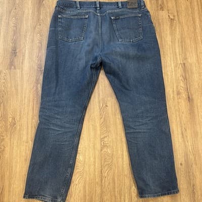 Lee Men's Regular Fit Jeans Blue Denim 46x34 Straight Leg Classic Cotton - Thumbnail 5