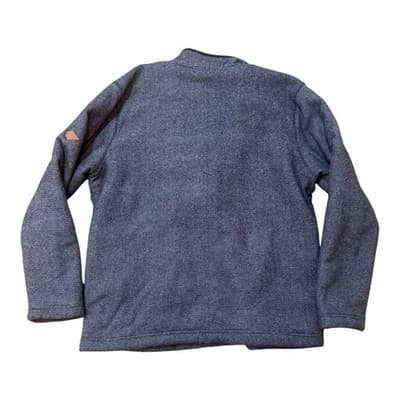 ORVIS Men's XL Quarter Zip Pullover Sweater Fleece Sherpa Lined Knit Jacket Gray - Thumbnail 2