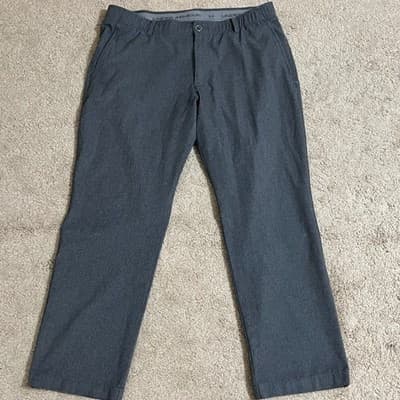 Under Armour Mens Golf Pants Heather Gray Straight Leg 38x30