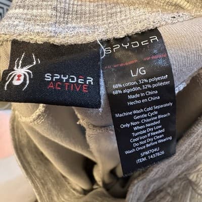 SPYDER ACTIVE Men’s Gray Jogger Sweatpants Casual Pants Size L NEW - Thumbnail 4