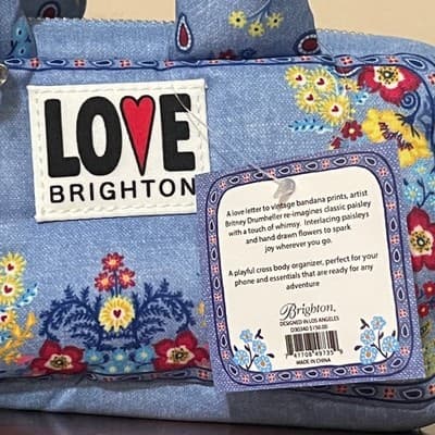 Brighton Bandana Love Floral Paisley Crossbody Bag NWT - Thumbnail 2