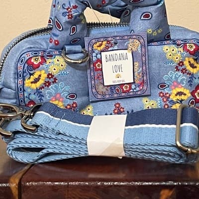 Brighton Bandana Love Floral Paisley Crossbody Bag NWT - Thumbnail 3
