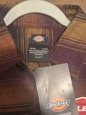 Dickies Men’s Flannel Button Up Shirt Long Sleeve Size S - Thumbnail 2