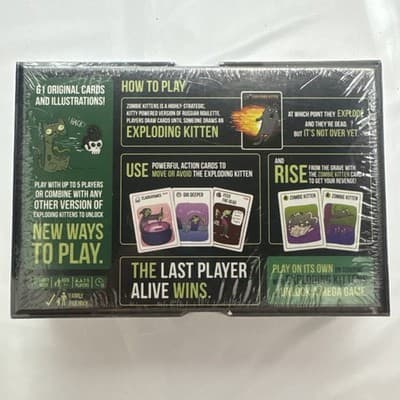*NEW IN BOX* Zombie Kittens Card Game by Exploding Kittens, Ages 7+, Family Game - Thumbnail 2